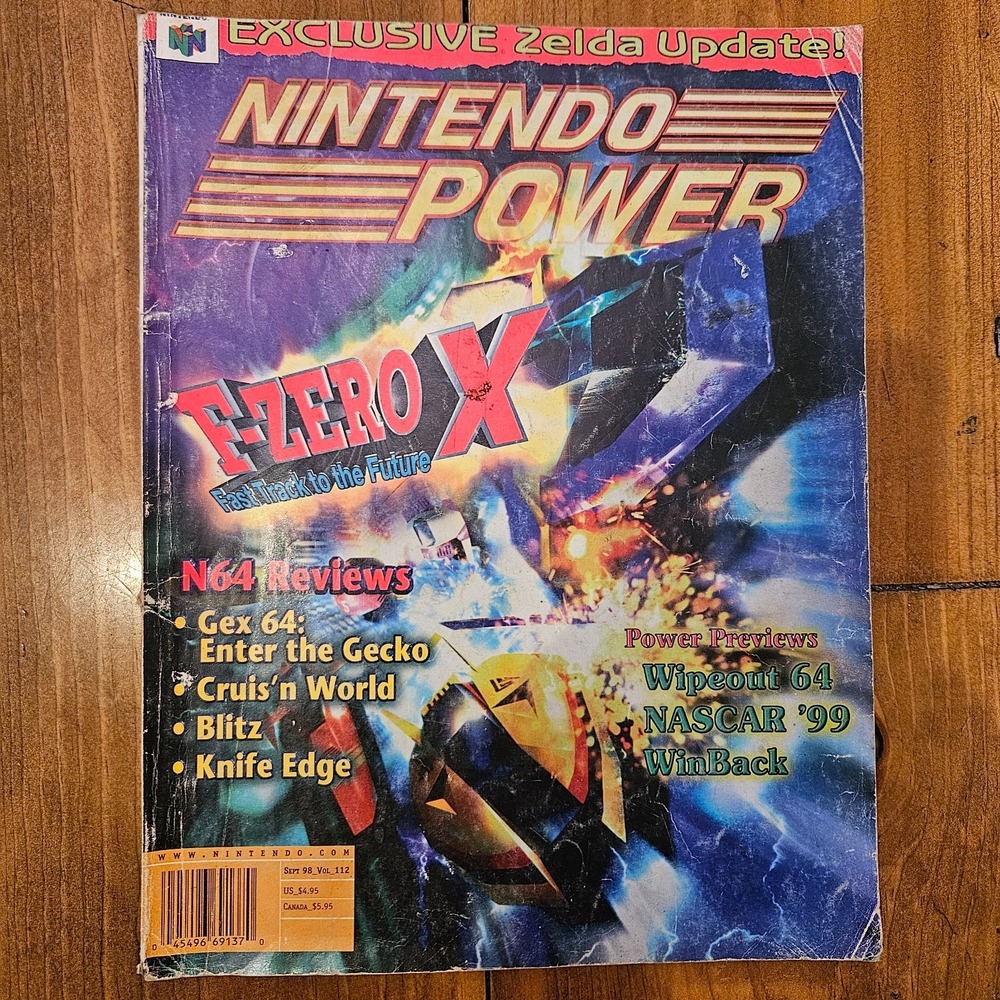 Vintage Nintendo‎ Power Magazine Vol. 112 September 1998 F-Zero X Zelda N64